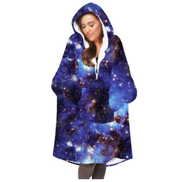 Tops - Women's Galaxy Hoodie with hood and Front Pocket- Comfy and Cozy! Boutique Item!